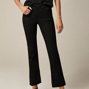 J. Crew 28 Petite mid-rise kickout Black Denim Jeans NWT Chic‎ Timeless Wide Leg